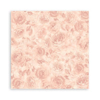 Shabby Rose - Stamperia Polyester Fabric 12"X12" 4/Pkg