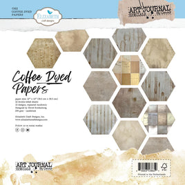 Coffee Dyed - Elizabeth Crafts Double-Sided Cardstock Pack 12"X12"