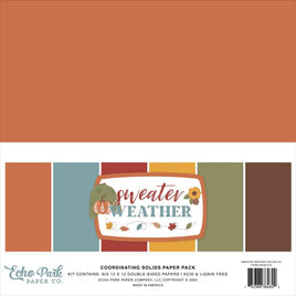 Sweater Weather - Echo Park Solids Collection Kit 12"X12"