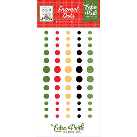 Winnie The Pooh Christmas - Echo Park Enamel Dots