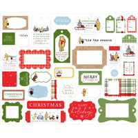Frames & Tags, Winnie The Pooh Christmas - Echo Park Cardstock Ephemera