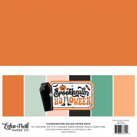 Spooktacular Halloween - Echo Park Solids Collection Kit 12"X12"