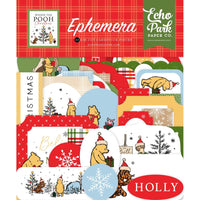 Icons, Winnie The Pooh Christmas - Echo Park Cardstock Ephemera