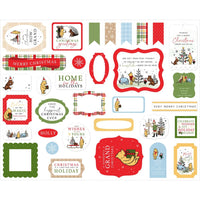 Icons, Winnie The Pooh Christmas - Echo Park Cardstock Ephemera