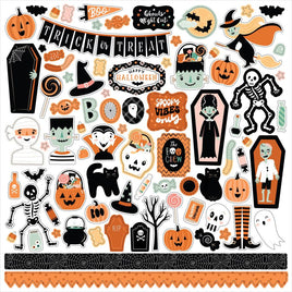 Elements - Spooktacular Halloween Cardstock Stickers 12"X12"