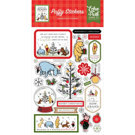 Winnie The Pooh Christmas - Echo Park Puffy Stickers