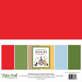 Winnie The Pooh Christmas - Echo Park Solids Collection Kit 12"X12"