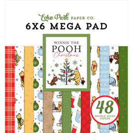 Winnie The Pooh Christmas - Echo Park Double-Sided Mega Paper Pad 6"X6"