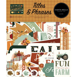 Titles & Phrases, Harvest - Carta Bella Cardstock Ephemera