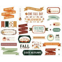 Titles & Phrases, Harvest - Carta Bella Cardstock Ephemera