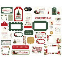 Frames & Tags, A Vintage Christmas - Carta Bella Cardstock Ephemera