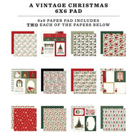 A Vintage Christmas - Carta Bella Double-Sided Cardstock Paper Pad 6"X6"