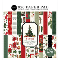 A Vintage Christmas - Carta Bella Double-Sided Cardstock Paper Pad 6"X6"