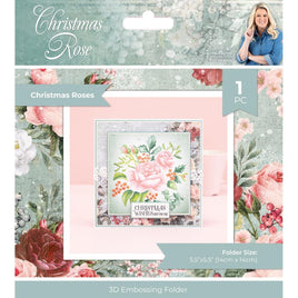 Christmas Roses - Sara Signature 3D Embossing Folder 5.5"X5.5"