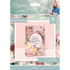 Christmas Sparkle, Christmas Rose - Sara Signature Clear Acrylic Stamp