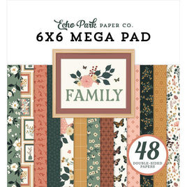 Family - Echo Park Double-Sided Mega Paper Pad 6"X6"