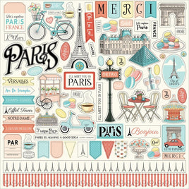 Elements - Paris Cardstock Stickers 12"X12"