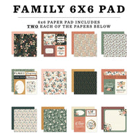 Family - Echo Park Double-Sided Paper Pad 6"X6"