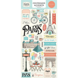 Accents, Paris - Carta Bella Chipboard 6"X13"