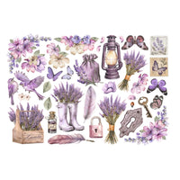 Lavender - Stamperia Cardstock Ephemera Adhesive Paper Cut Outs