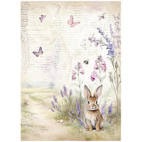 Lavender - Stamperia Assorted Rice Paper A4 6/Sheets