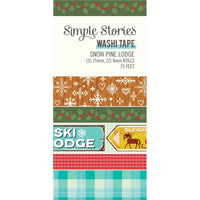 Snow Pine Lodge Washi Tape - 5pkg