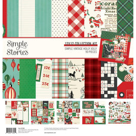 Simple Vintage Holly Jolly Simple Stories Collection Kit 12"X12"