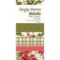Simple Vintage Yuletide Washi Tape 5/Pkg