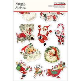 Simple Vintage Holly Jolly Simple Stories Sticker Book 12/Sheets