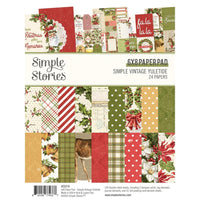 Simple Vintage Yuletide - Simple Stories Double-Sided Paper Pad 6"X8" 24/Pkg