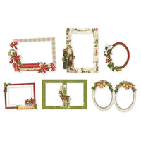 Simple Vintage Yuletide Chipboard Frames