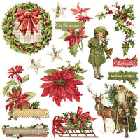 Simple Vintage Yuletide Chipboard Clusters