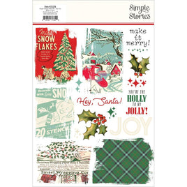 Simple Vintage Holly Jolly Rub-Ons 6"x8"