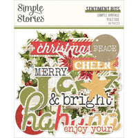 Simple Vintage Yuletide Bits & Pieces Die-Cuts Sentiment