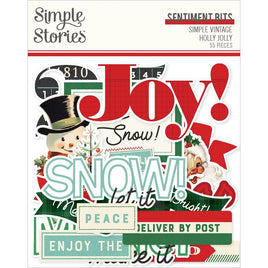 Simple Vintage Holly Jolly Bits & Pieces Die-Cuts Sentiment