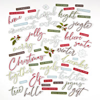 Words, Evergreen Season - 49 And Market Chipboard Set