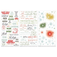 Sentiments, Evergreen Season - 49 And Market Rub-On Transfer Set