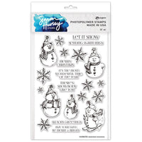 Sketched Snowmen - Simon Hurley Create Clear Stamps 6"X9"