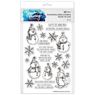 Sketched Snowmen - Simon Hurley Create Clear Stamps 6