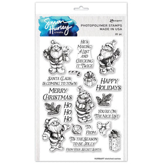Sketched Santas - Simon Hurley Create Clear Stamps 6