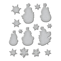 Sketched Snowmen - Spellbinders Etched Dies By Simon Hurley