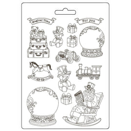 Gear Up For Christmas Toys - Stamperia Soft Maxi Mould A4