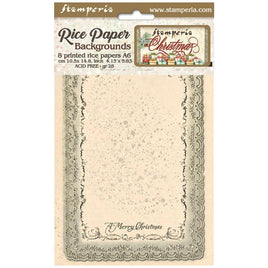 Classic Christmas - A6 Rice Paper Backgrounds