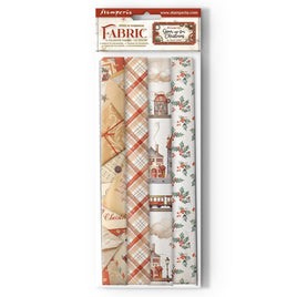 Gear Up For Christmas - Stamperia Polyester Fabric 12"X12" 4/Pkg