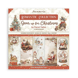 Gear Up For Christmas - Stamperia Double-Sided paper Pad 8"X8" 10/Pkg