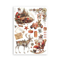 Gear Up For Christmas - Stamperia A5 Washi Pad 8/Pkg