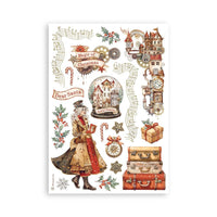 Gear Up For Christmas - Stamperia A5 Washi Pad 8/Pkg