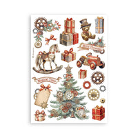 Gear Up For Christmas - Stamperia A5 Washi Pad 8/Pkg