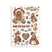 Gear Up For Christmas - Stamperia A5 Washi Pad 8/Pkg