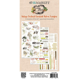 Vintage Orchard Essentials - 49 And Market Rub-On Transfer Set